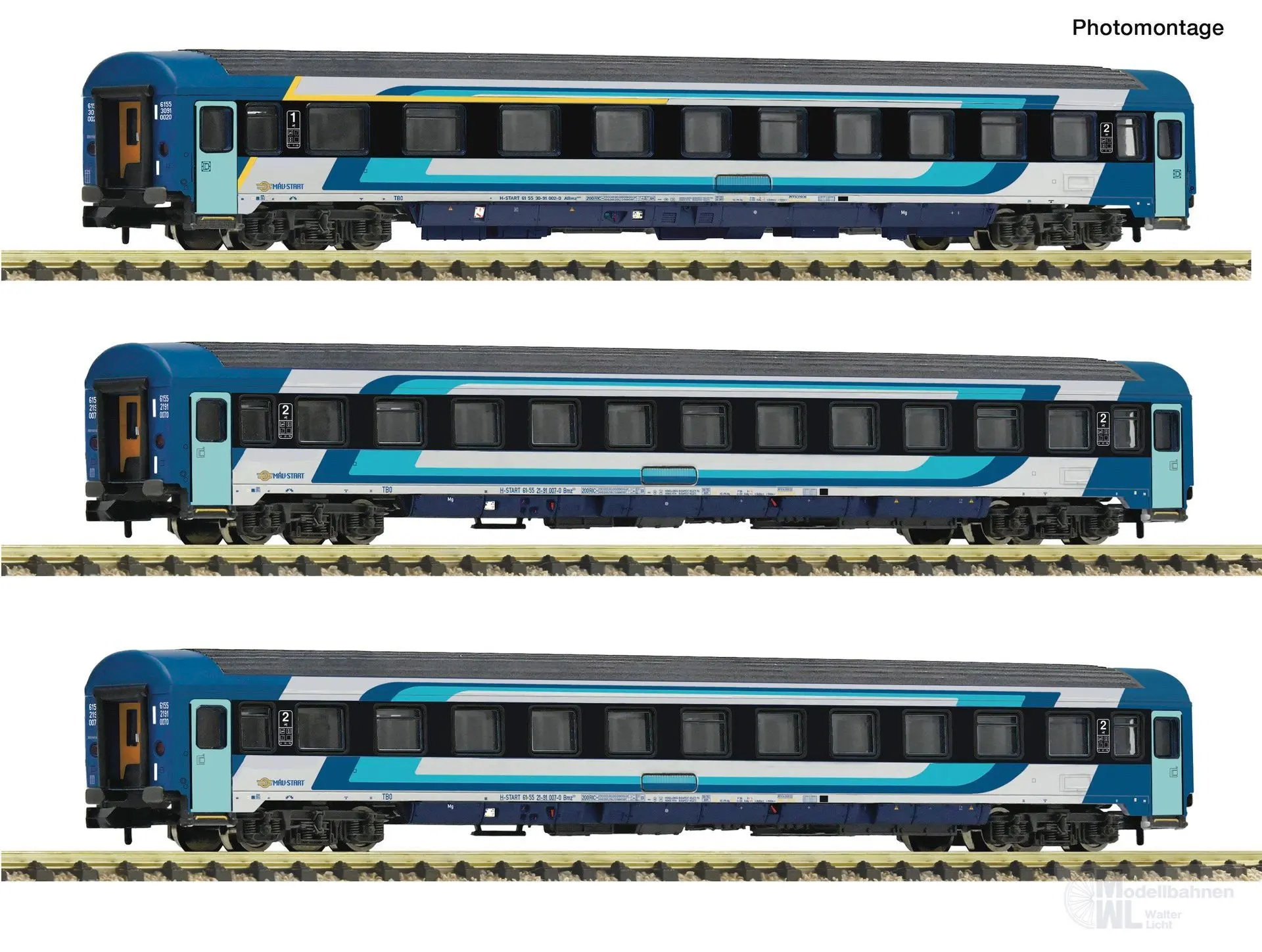 Fleischmann 6260104 - Personenwagen Set MAV Ep.VI 3.tlg. N 1:160