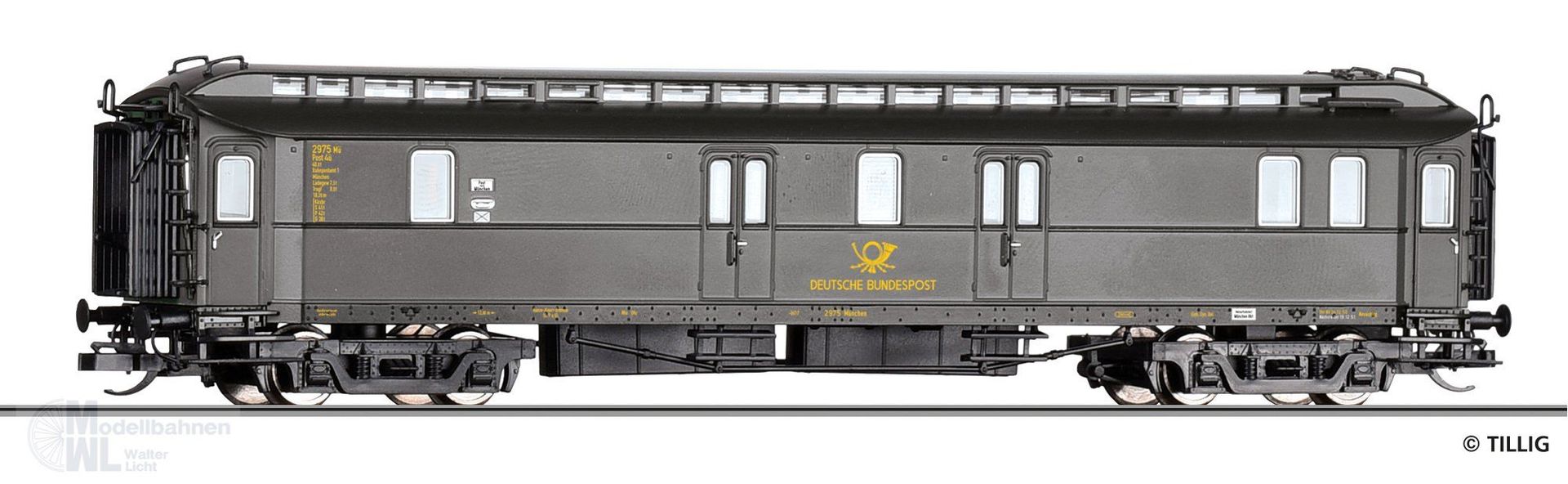 Tillig 12082 - Bahnpostwagen Deutschen Bundespost Ep.III TT 1:120 Tillig 12082 - Bahnpostwagen Deutschen Bundespost Ep.III TT 1:120