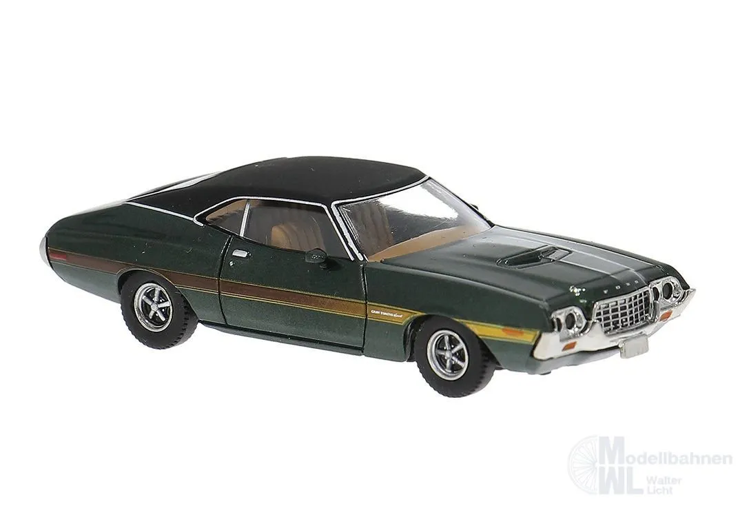 Brekina 18325 - Ford Gran Torino Sport 1969 grün-metallic/schwarz H0 1:87