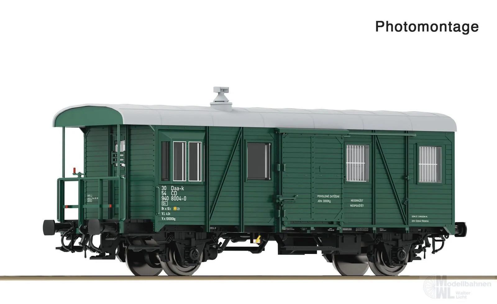 Roco 6680043 - Güterzugbegleitwagen CD Ep.V Daa-k TT 1:120