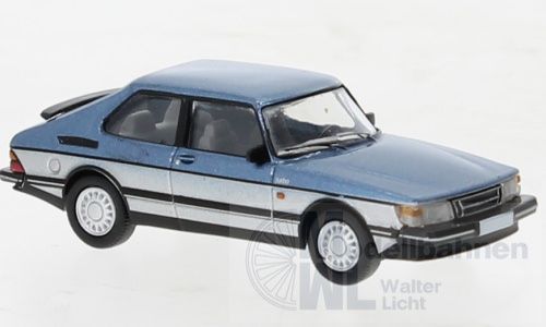 PCX-Models 870651 - Saab 900 Turbo 1986 metallic-blau / silber H0 1:87