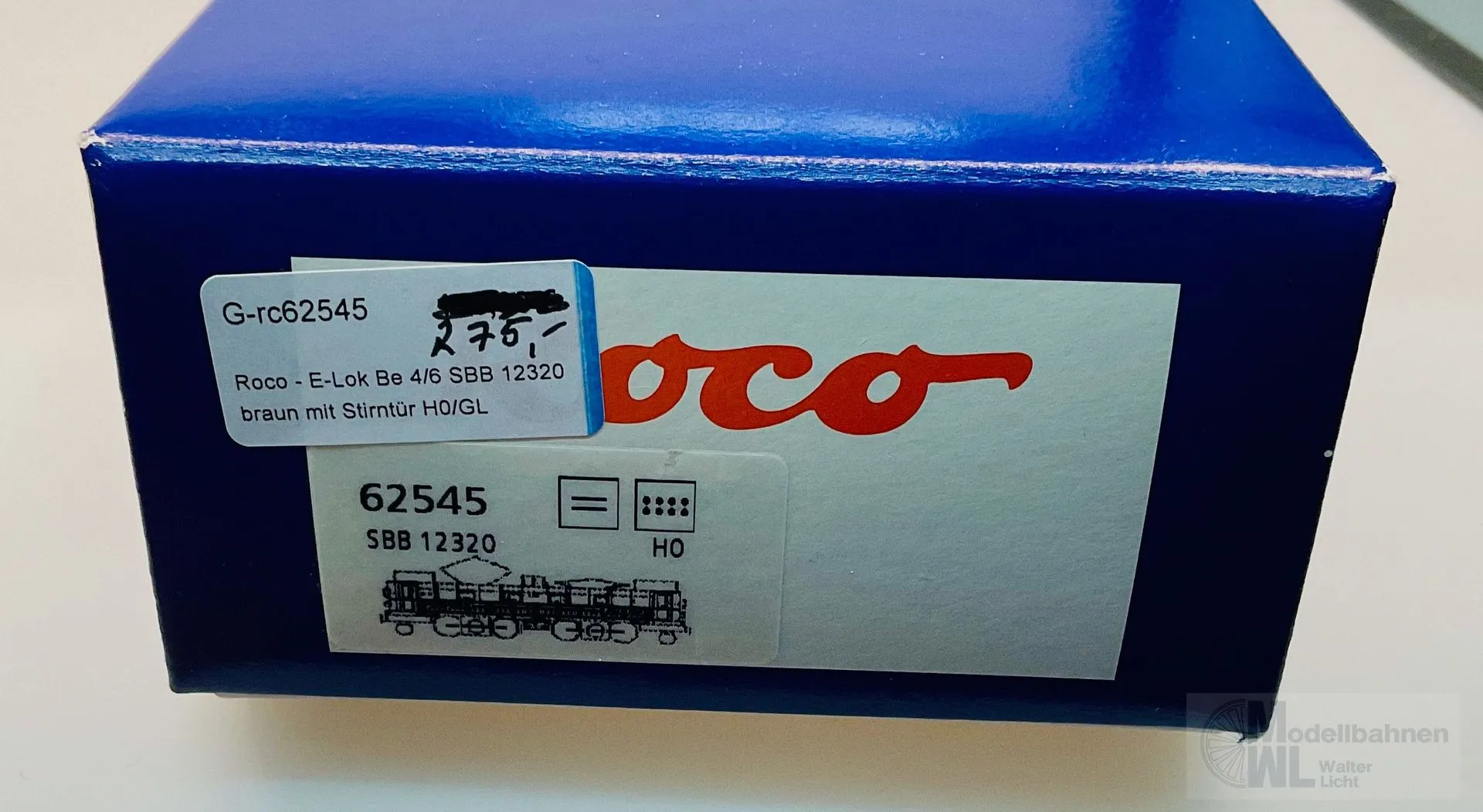 Roco 62545 - Roco - E-Lok Be 4/6 SBB 12320 braun mit Stirntür H0/GL