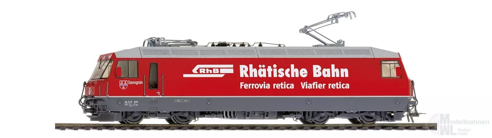 Bemo 1459167 - E-Lok Ge 4/4 III 647 RhB Ep.VI Grüsch neurot H0/WS Sound
