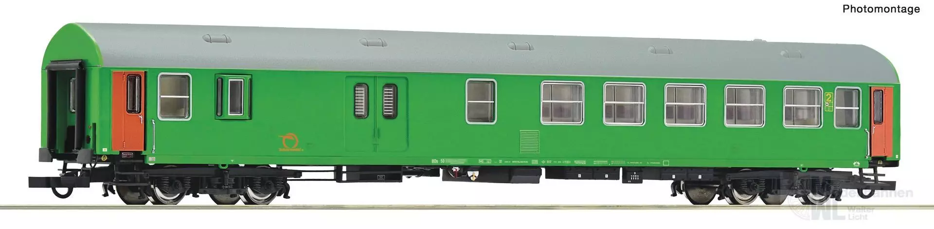 Roco 6200233 - Personenwagen ZSSK Ep.V/VI 2.Kl./Gepäck grün H0/GL