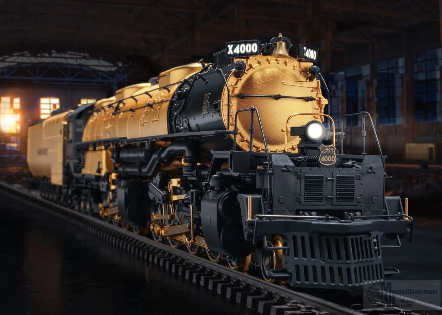 Märklin 39400 - Dampflok Big Boy 4000 UP vergoldet H0/WS Sound