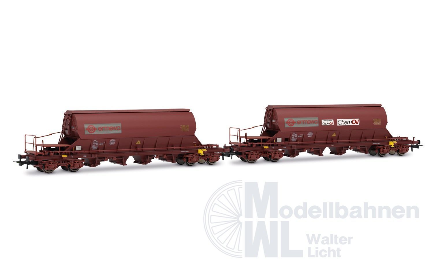 Jouef 6228 - Schwenkdachwagen Set F-ERSA Ep.VI 2.tlg. H0/GL