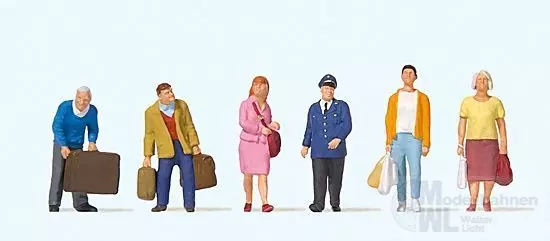 Preiser 10710 - Reisende am Bahnsteig H0 1:87