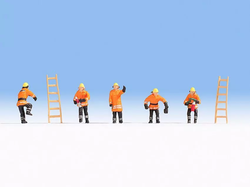 Noch 15022 - Feuerwehr (orange Schutzanzüge) H0 1:87