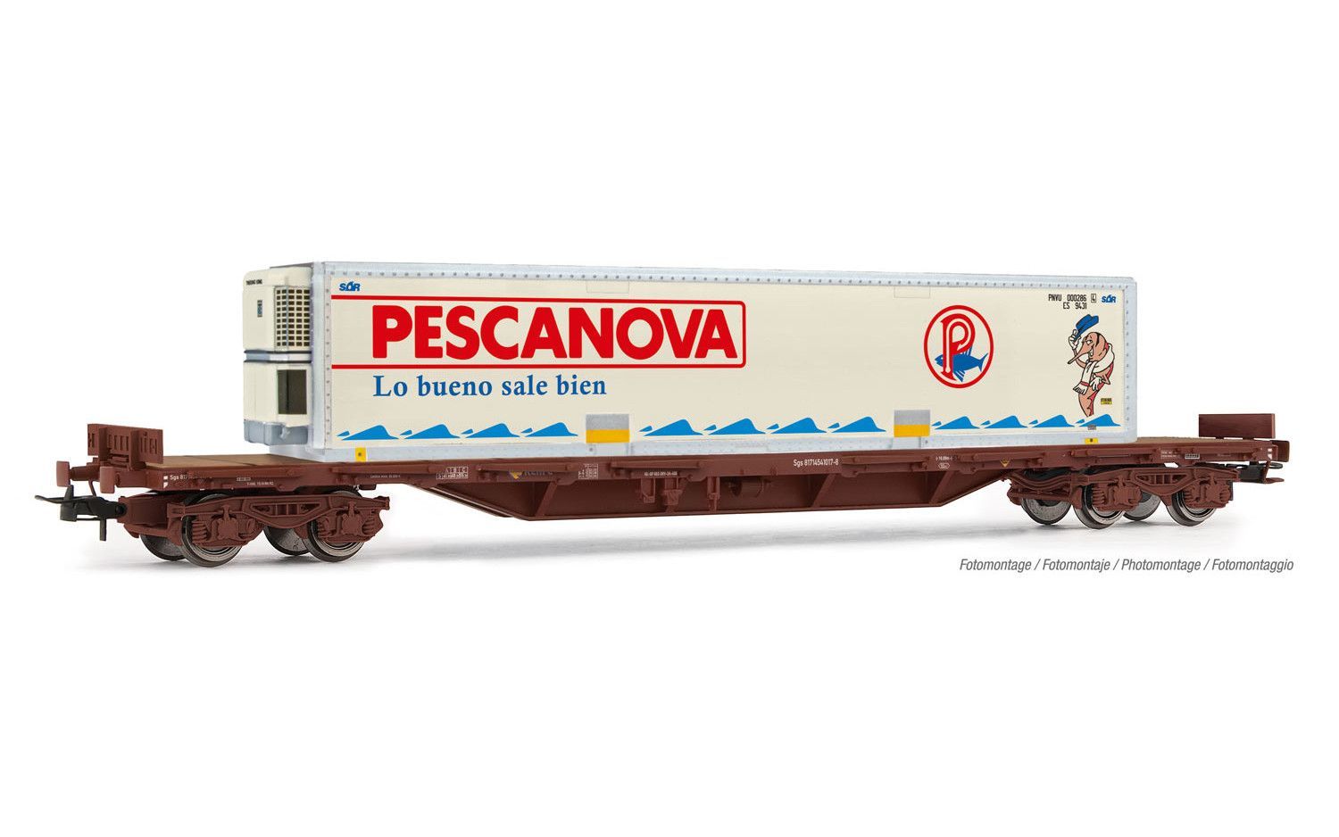 Electrotren 6034 - Containertragwagen RENFE Ep.IV Pescanova H0/GL