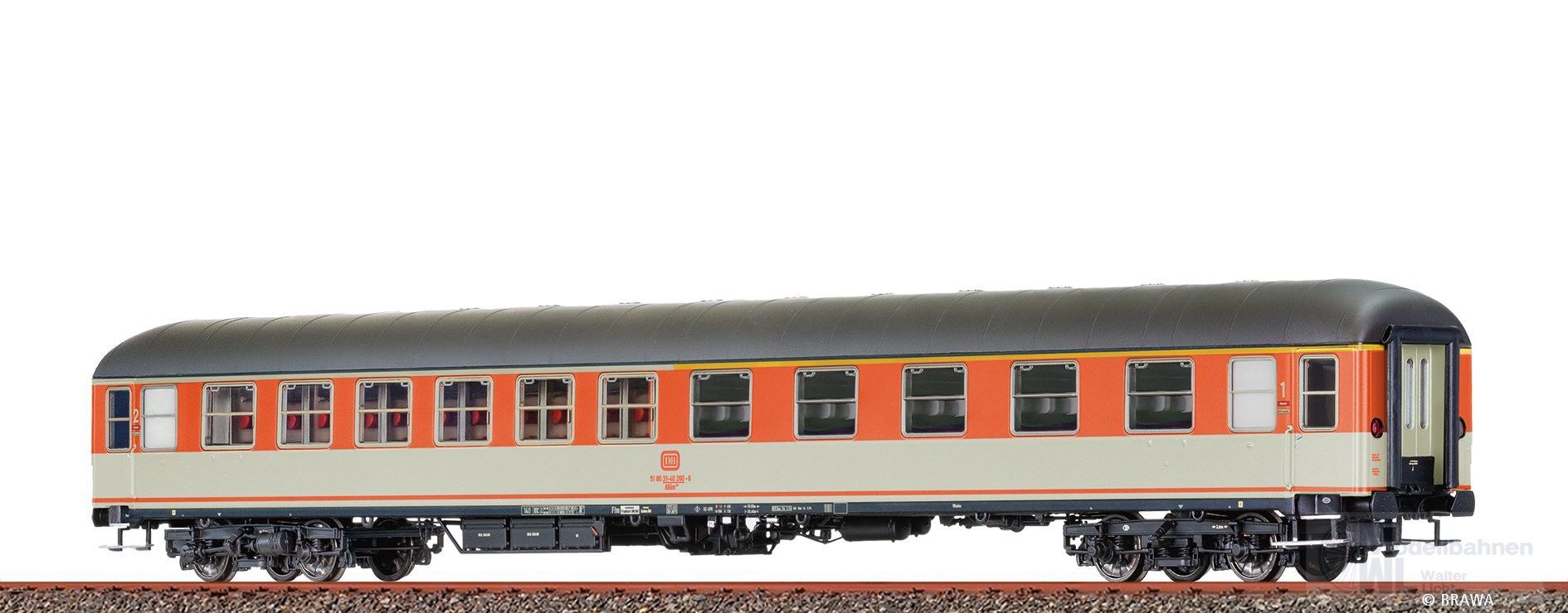 Brawa 58184 - Schnellzugwagen DB Ep.IV ABüm 223 H0/GL Innenbeleuchtung