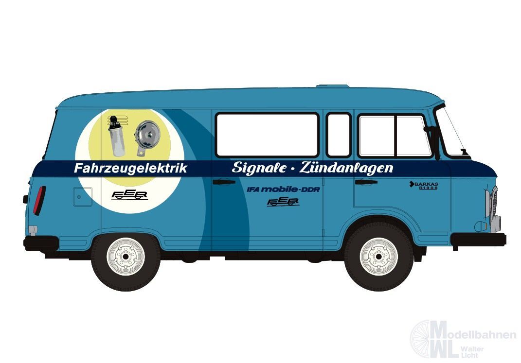 Brekina 30230 - Barkas B1000 Halbbus IFA Fahrzeugelektrik H0 1:87