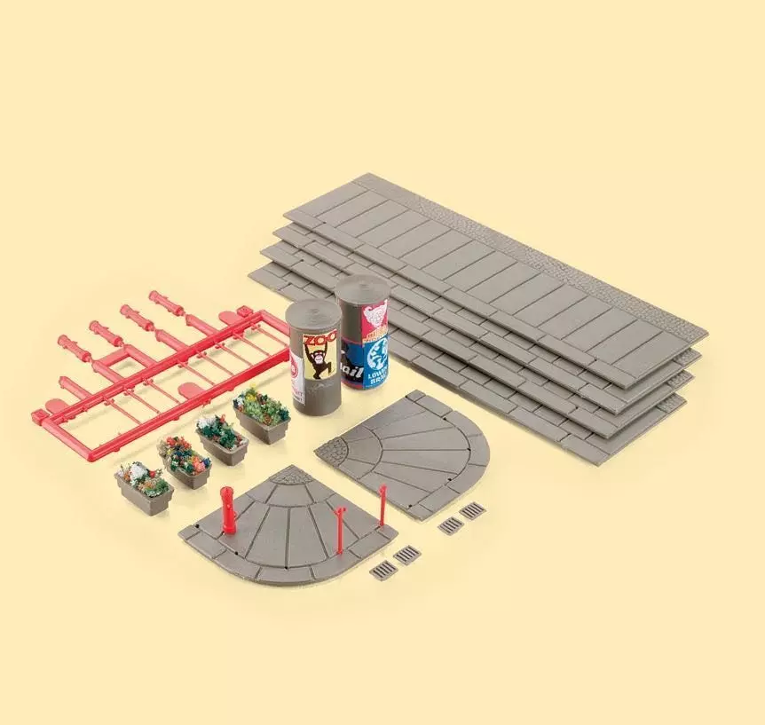 Auhagen 12254 - Fußsteig mit Zubehör H0 1:87 / TT 1:120