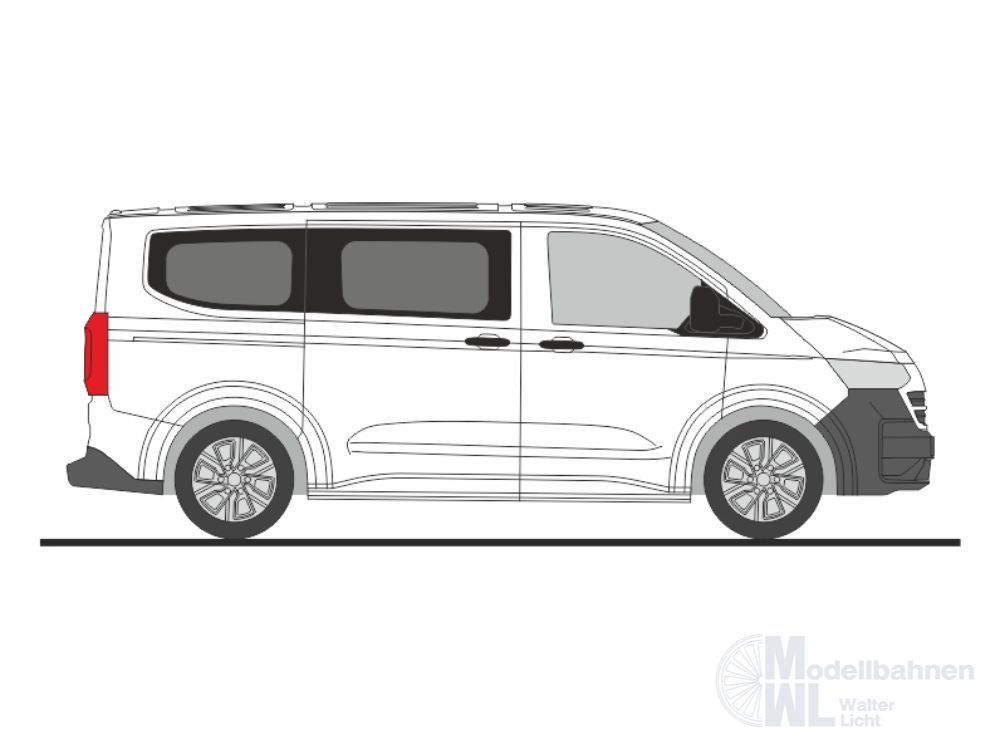 Rietze 11725 - Volkswagen e-Transporter T7 Bus KR FD clear white H0 1:87