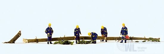 Preiser 10609 - THW-Helfer bei Aufräumarbeiten H0 1:87