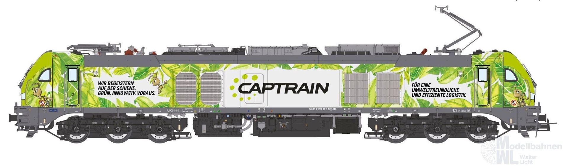 Sudexpress N1591021 - Zweikraftlok BR 159 102-4 EuroDual Captrain Ep.VI N 1:160