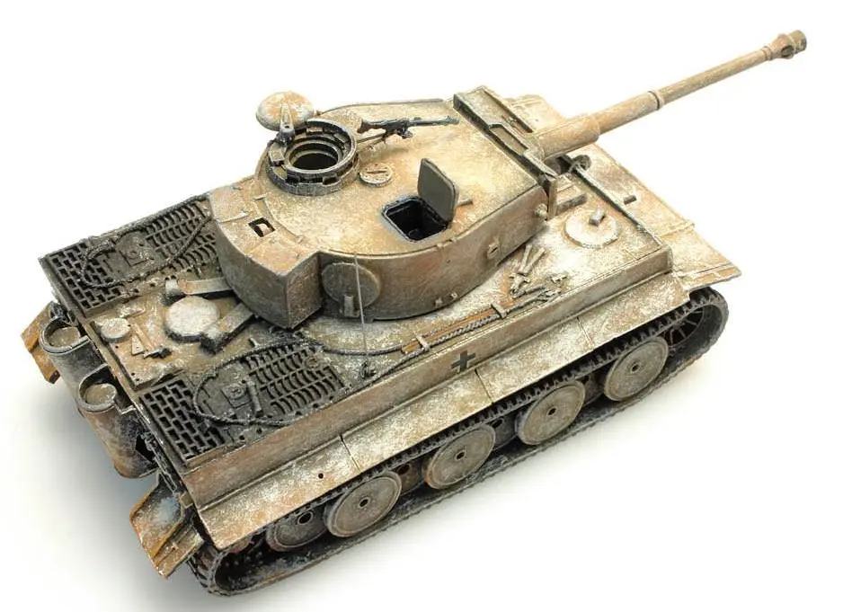 ARTITEC b.v. 387.102-WY - Panzer Tiger I 1943 gelb-Wintertarnung Deutsche Wehrmacht H0 1:87
