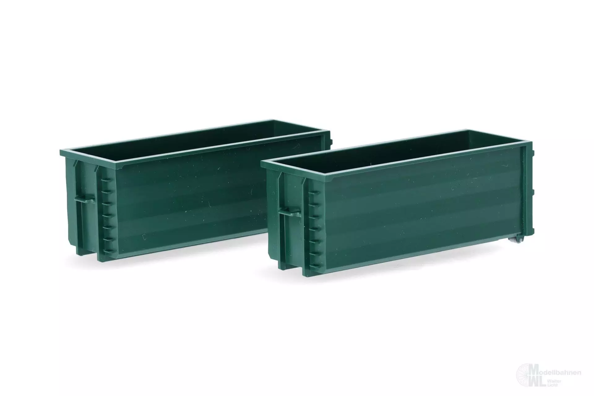 Herpa 053082-007 - 2 Abrollmulden, moosgrün H0 1:87