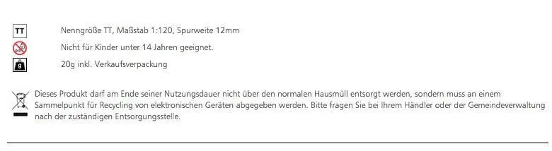 Tillig 83154 - Kehrschleifengarnitur dreiteilig TT 1:120