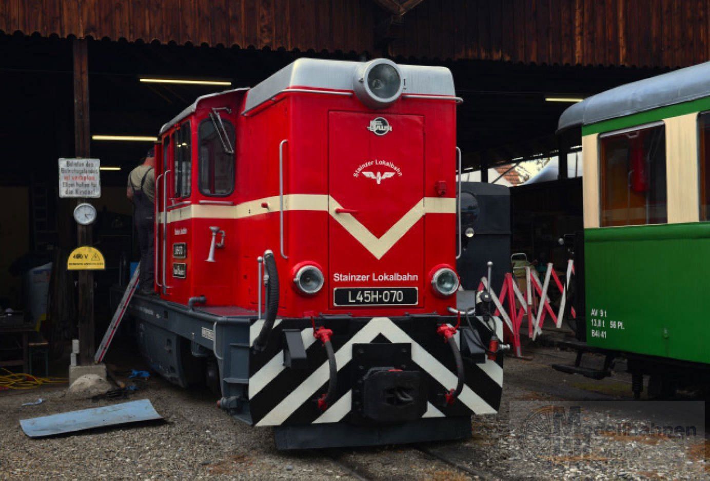 Bemo 1020952 - Diesellok L45H-070 Stainzer Lokalbahn rot H0e
