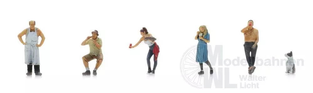 ARTITEC b.v. 5870100 - Pommes Bude Figuren (6x) H0 1:87