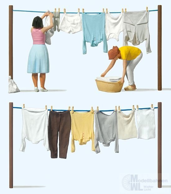 Preiser 44936 - Frauen beim Wäscheaufhängen Spur G