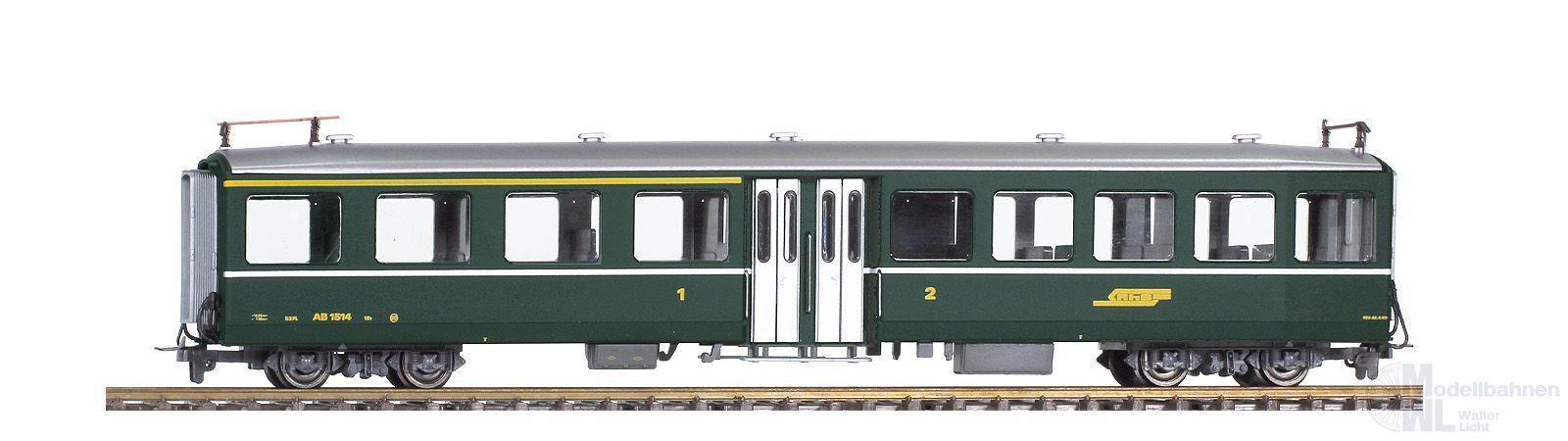 Bemo 3283114 - Mitteleinstiegswagen RhB Ep.III/IV AB 1514 grün H0m