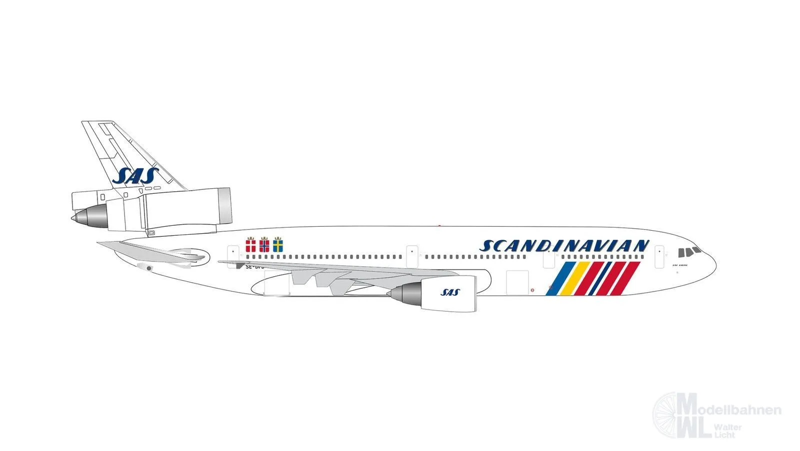 Herpa 539715 - McDonnell Douglas DC-10-30 SAS 1:500