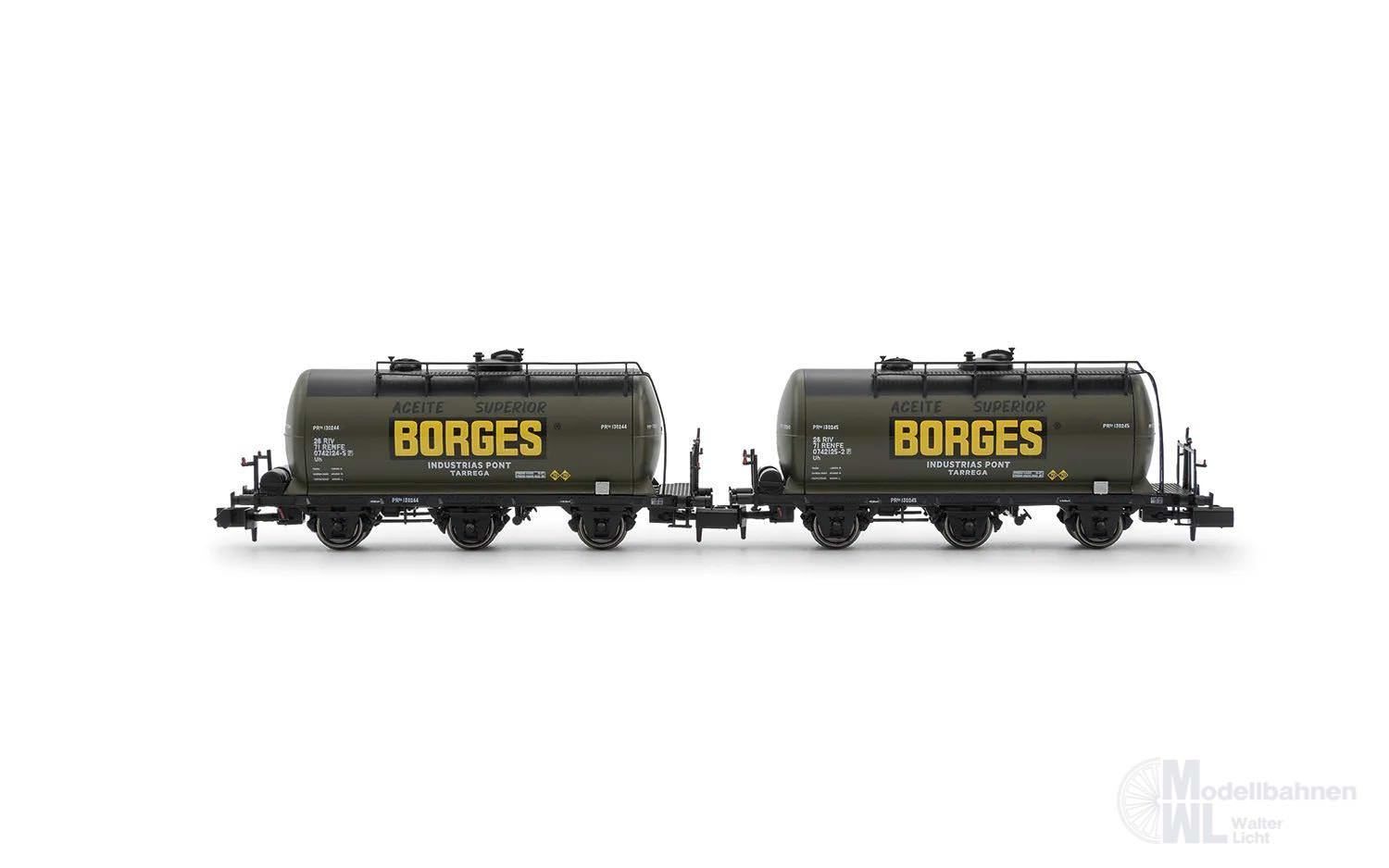 ar6673_0 Arnold 6673 - Kesselwagen Set RENFE Ep.III 2.tlg. Borges N 1:160