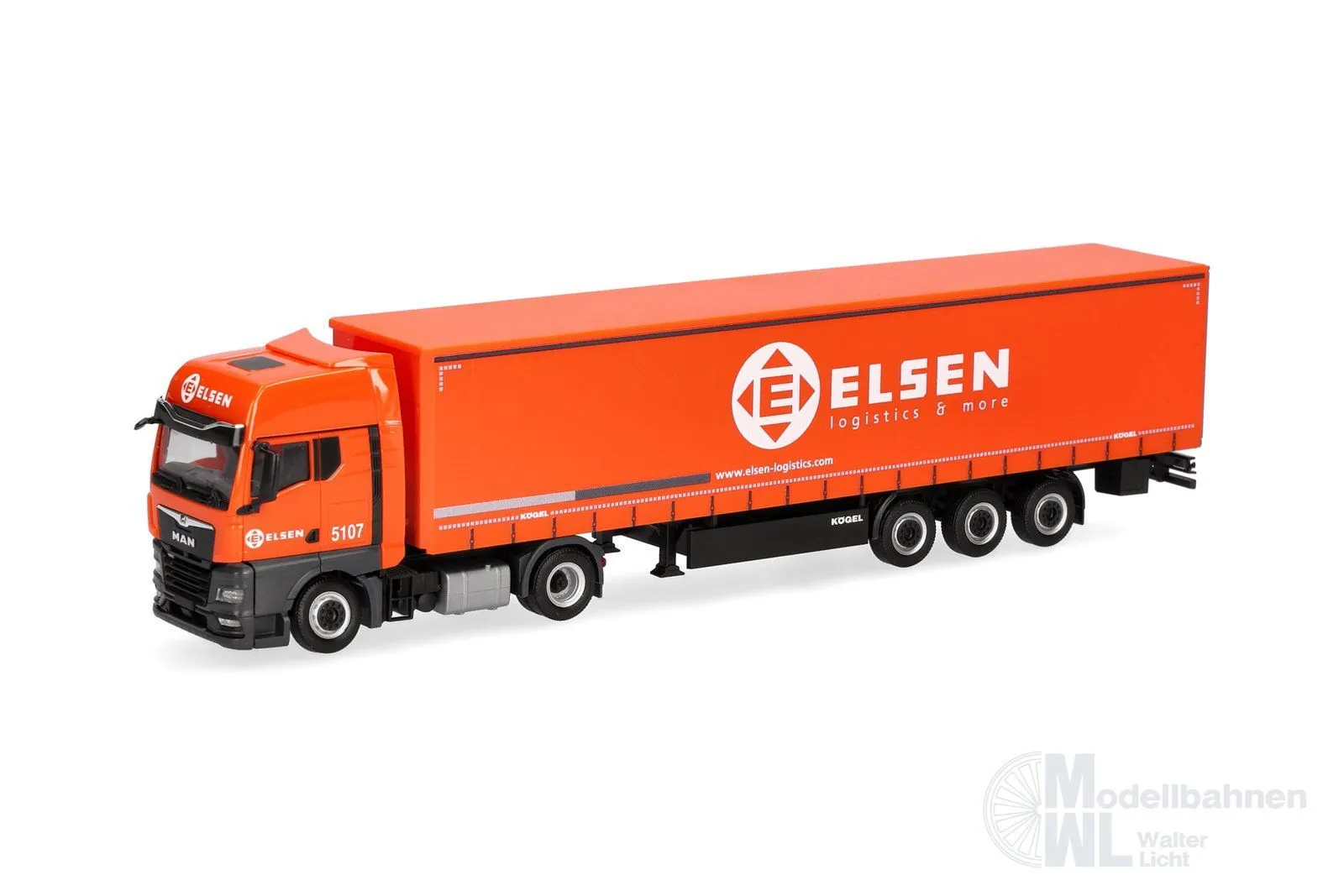 Herpa 321150 - MAN TGX GX Gardinenplanen-Sattelzug Elsen H0 1:87