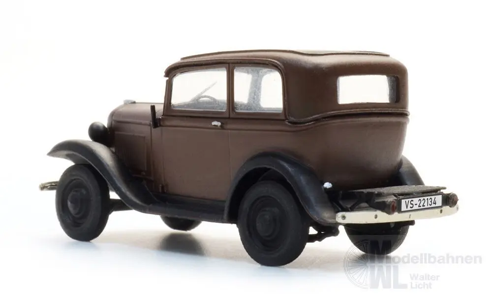 ARTITEC b.v. 387.645 - Opel P4 Limousine braun Fertigmodell H0 1:87