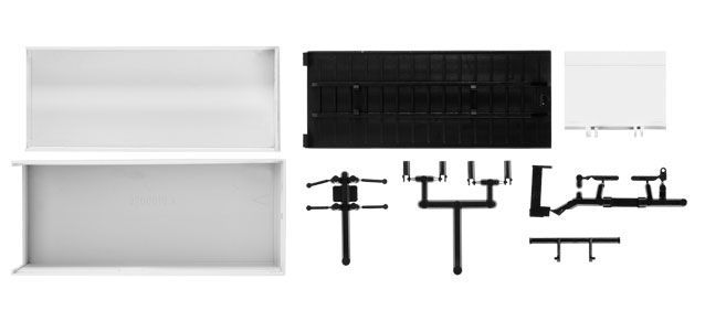 Herpa 84475 - Pritsche/Plane für LKW 75t mit Ladebordwand Inhalt: 2 Stück 1:87