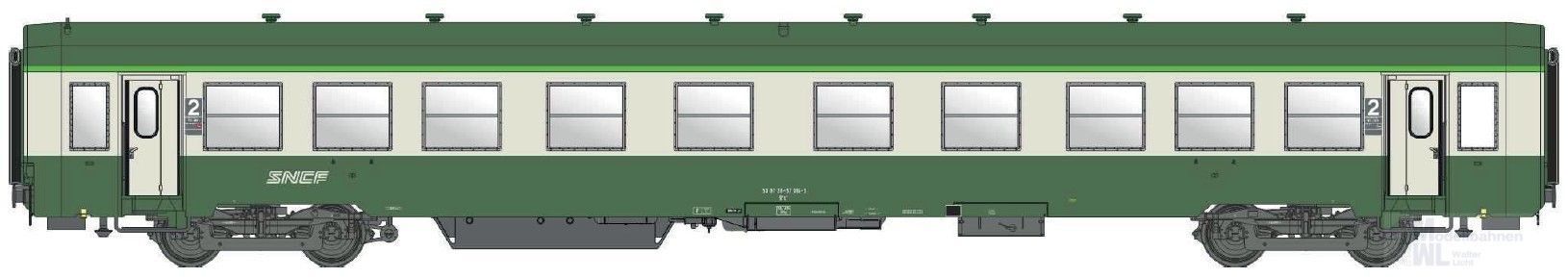 LS Models MW40049 - Personenwagen SNCF Ep.Va USI B4t4 2.Kl. H0/GL