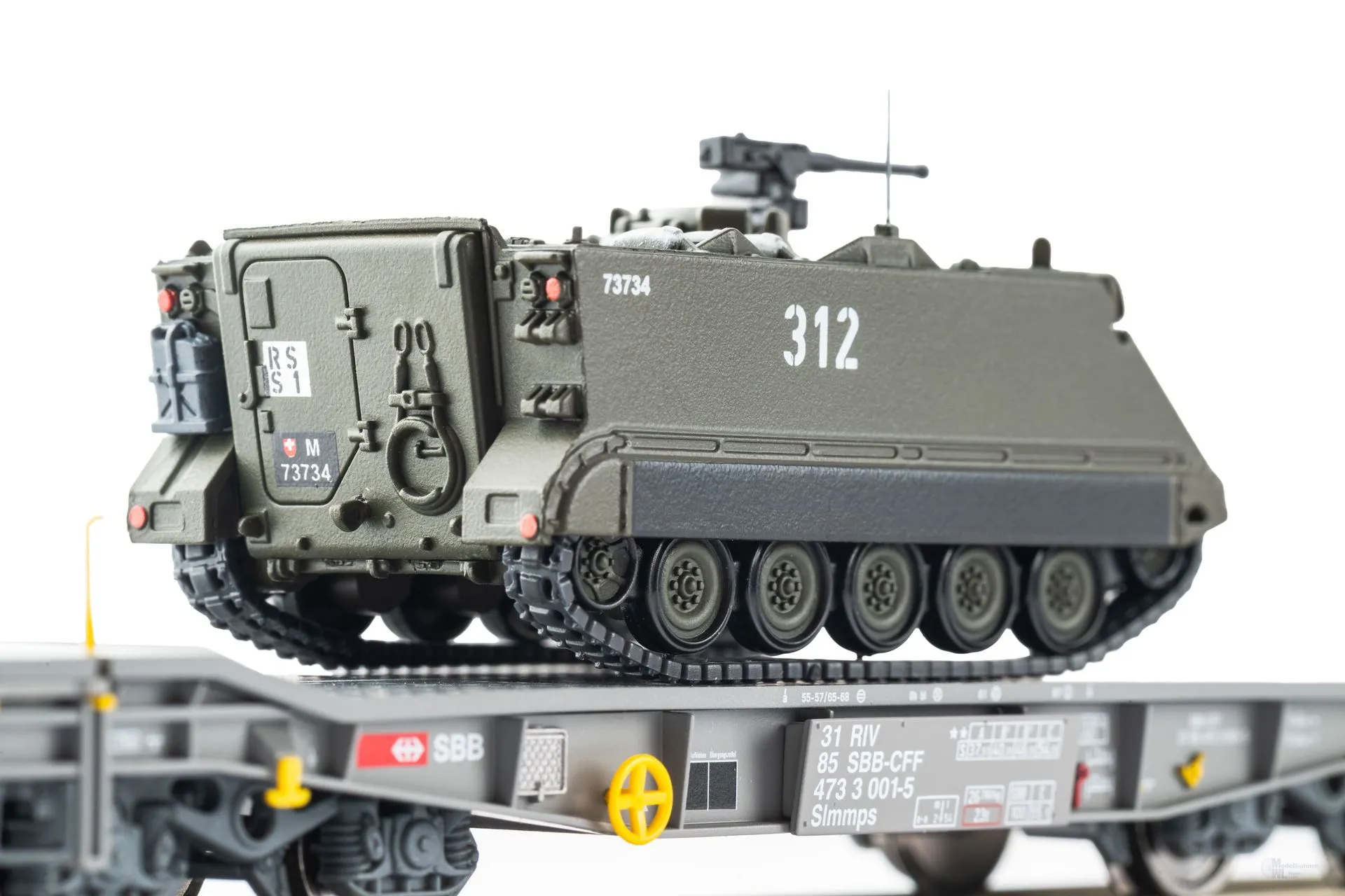 Piko 96280 - Panzertransportwagen SBB Ep.V mit M113 Schützenpanzer H0/GL