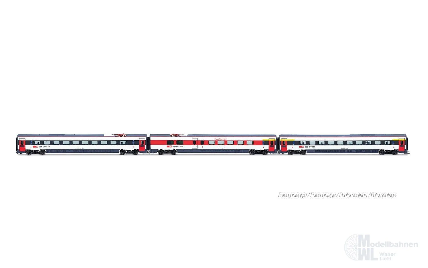 Lima 4690 - Ergänzungswagen Set ETR 610 SBB Ep.VI 3.tlg. H0/GL