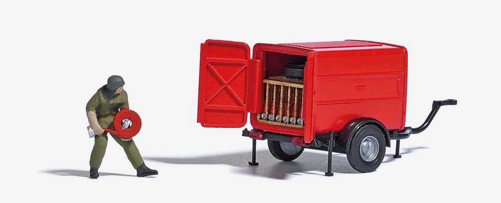 Busch 7961 - A-Set: Schlauchanhänger H0 1:87 Busch 7961 - A-Set: Schlauchanhänger H0 1:87