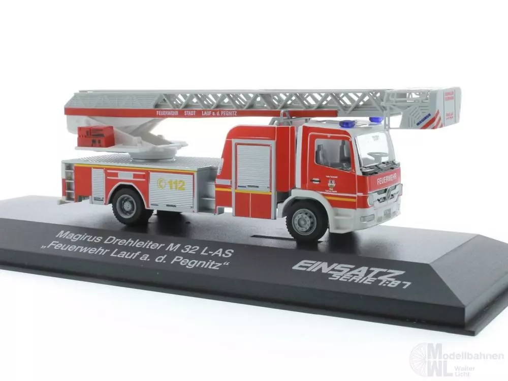Rietze 68560 - Mercedes-Benz Atego Magirus DLK Feuerwehr Lauf an der Pegnitz H0 1:87