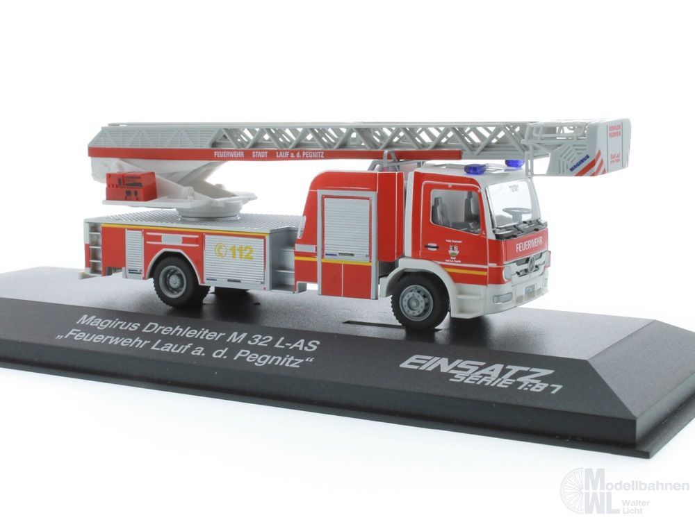 Rietze 68560 - Mercedes-Benz Atego Magirus DLK Feuerwehr Lauf an der Pegnitz H0 1:87