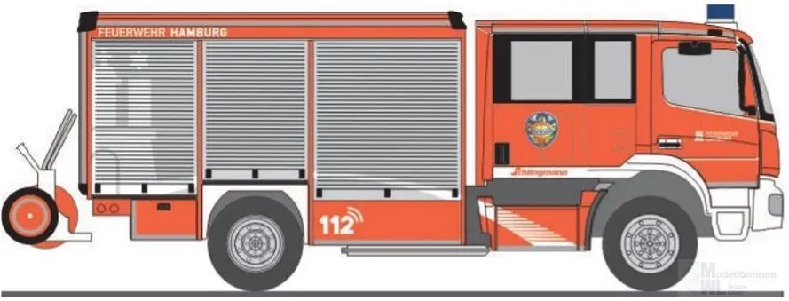 Rietze 72994 - Mercedes-Benz Schlingmann Varus HLF FW Hamburg - Barmbek H0 1:87