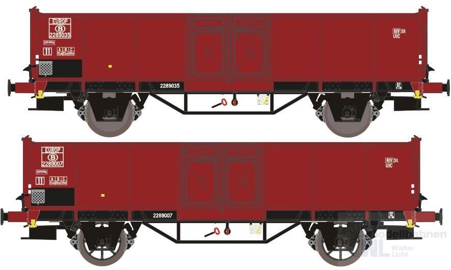 Exact Train 23981 - Güterwagen Set offen NMBS Ep.III 2.tlg. H0/GL
