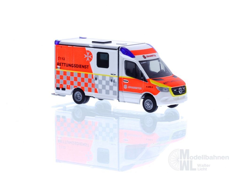Rietze 76124 - Mercedes-Benz Strobel RTW ´18 Johanniter Stuttgart H0 1:87