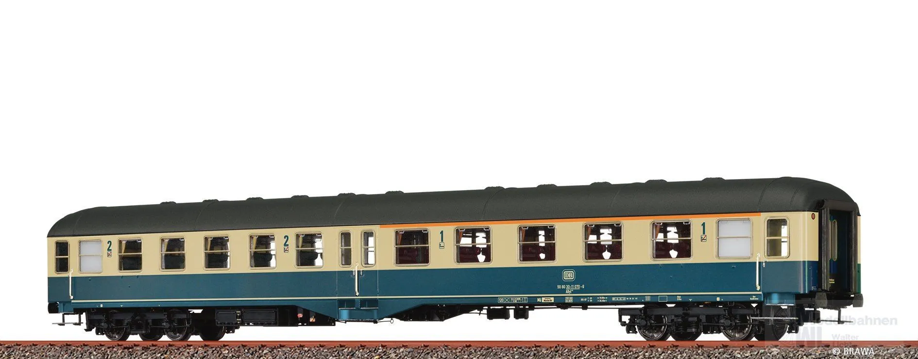 Brawa 58061 - Personenwagen DB Ep.IV AByl411 H0/WS Basic+ LED