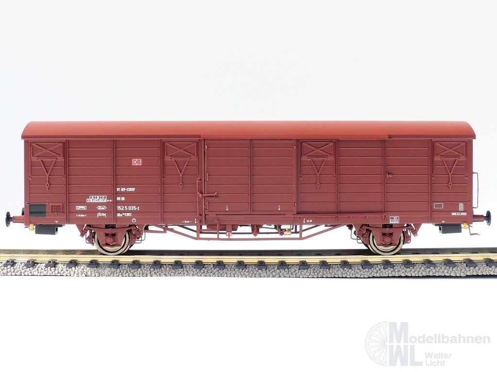 Exact Train 20487 - Güterwagen gedeckt DB Ep.VI Gbs 258 7 Rippen H0/GL