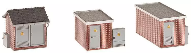 Faller 120239 - 3 Trafostationen Backstein H0 1:87