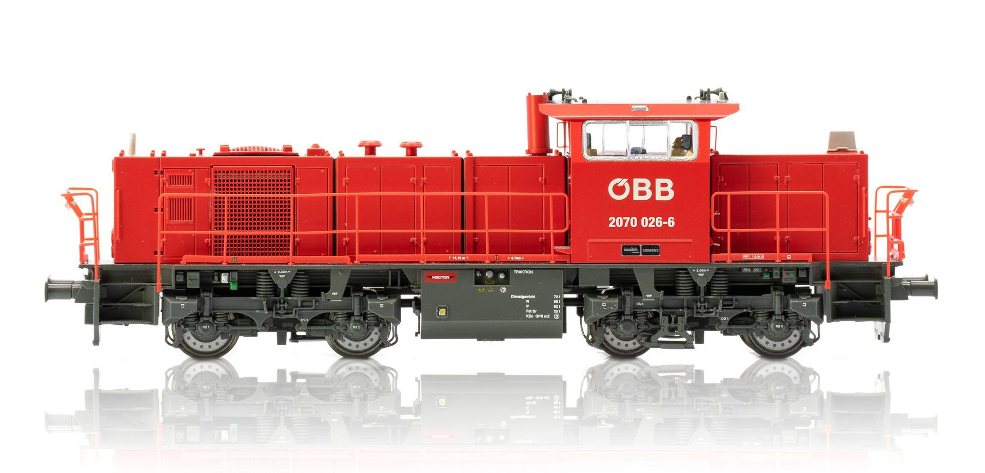 Jägerndorfer Modellbahn 10772 - Diesellok Rh 2070 ÖBB Ep.V Wortmarke H0/WS Sound