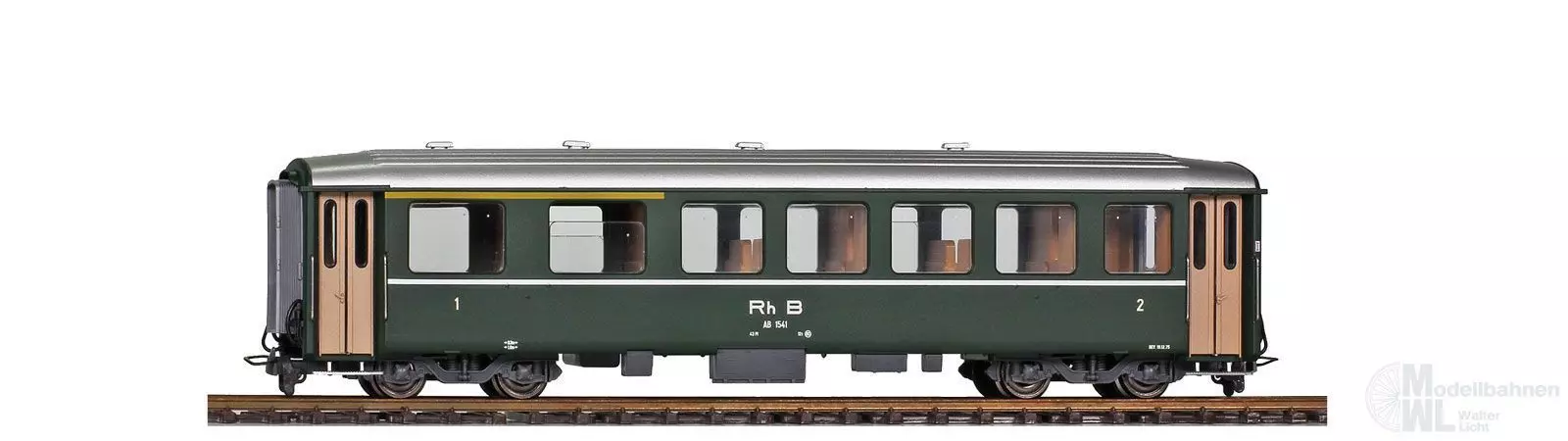 Bemo 3256101 - Einheitswagen EW I RhB Ep.IV AB 1541 BB grün H0m