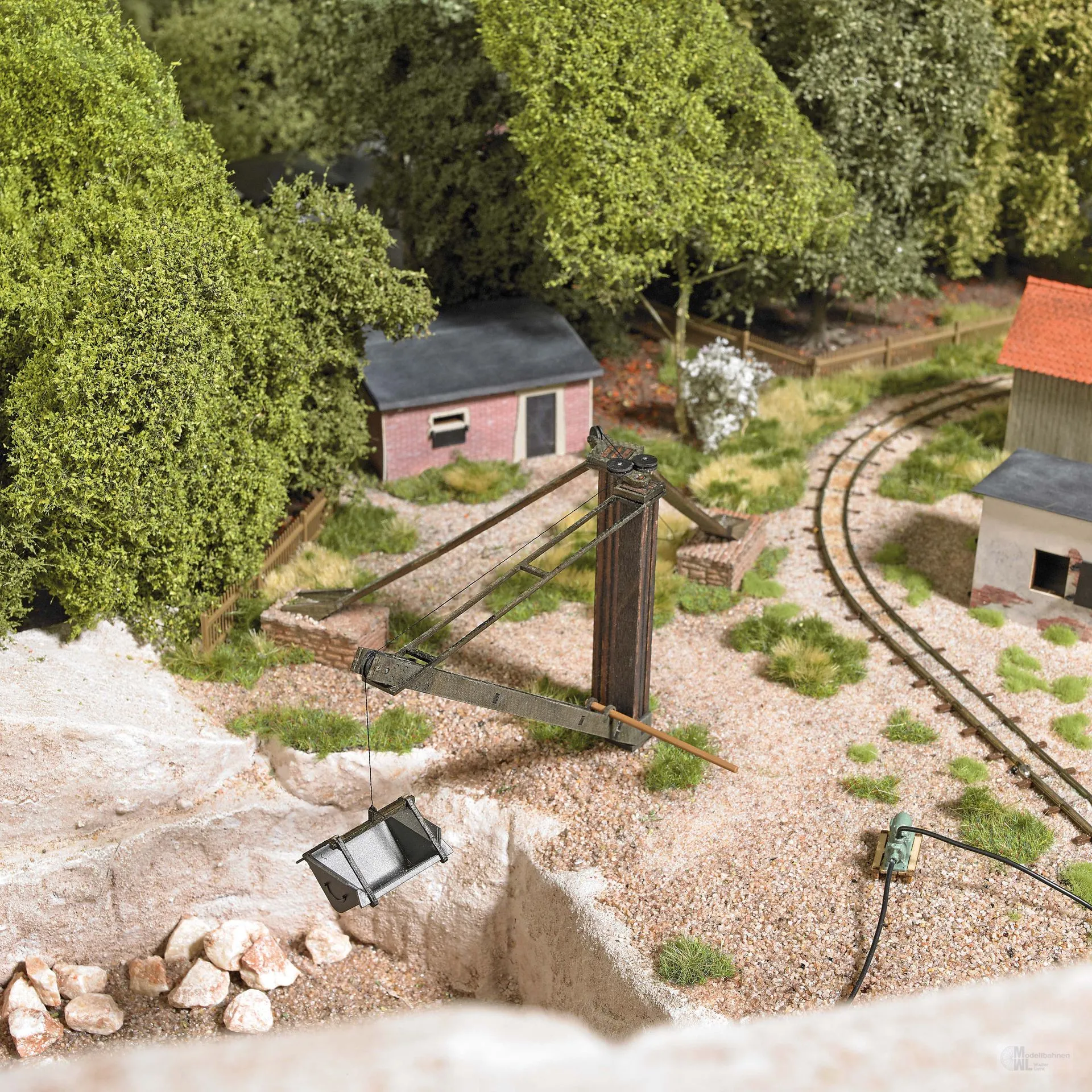 Busch 1975 - Schwenkkran/Windenhaus H0 1:87