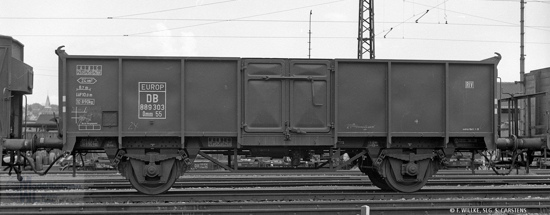 Brawa 50057 - Güterwagen offen DB Ep.III Omm55 889 303 H0/GL