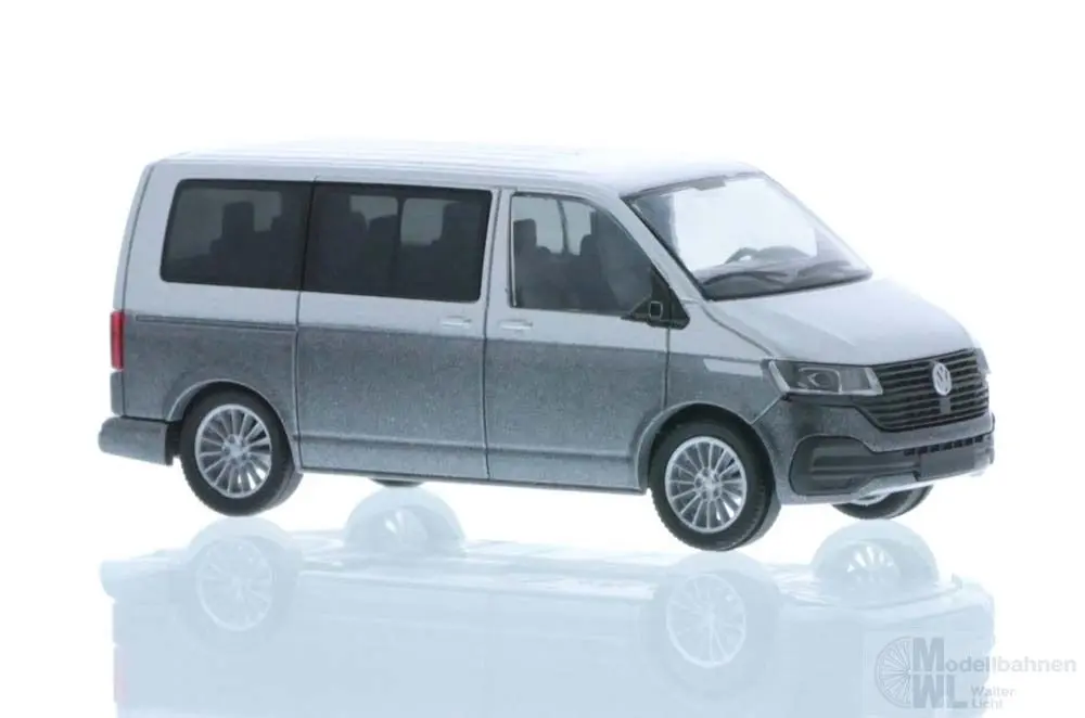 Rietze 11670 - Volkswagen T6.1 Bus KR reflexsilber/indiumgrau H0 1:87