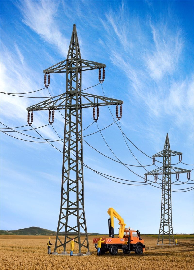 Kibri 38533 - Deko-Set Strommasten 4 Stück H0 1:87