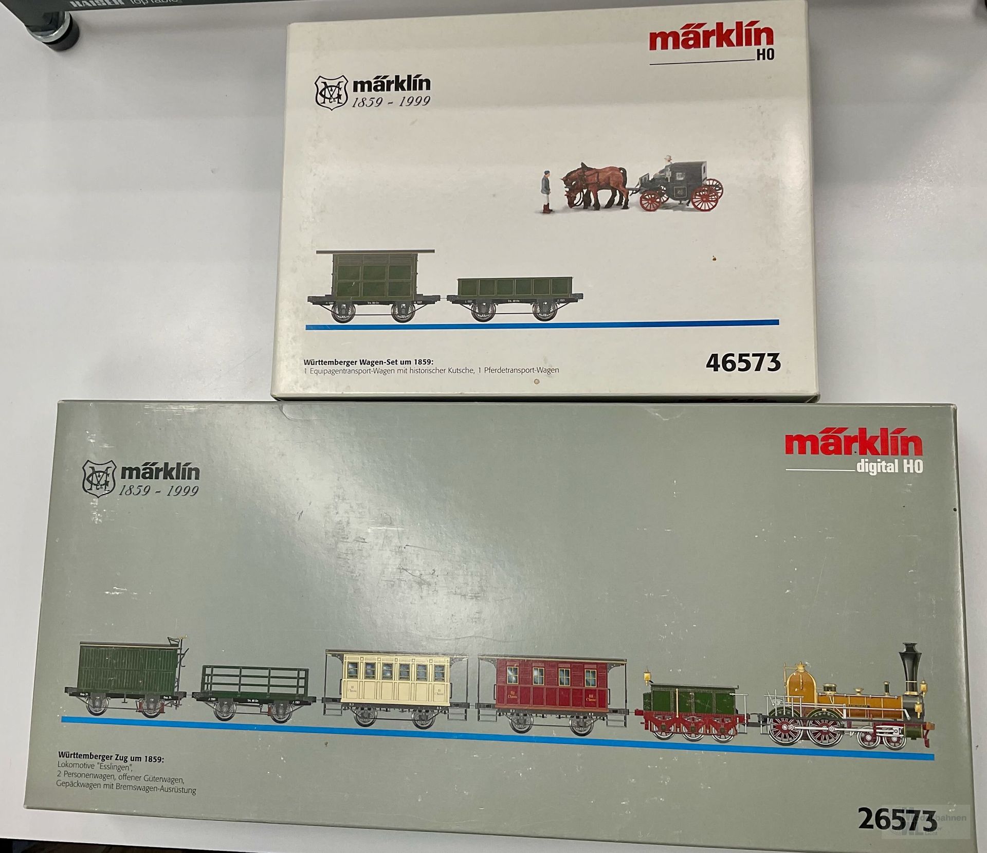 IMG_0304 Märklin 26573 - MÄRKLIN - Württemberger Zug um 1859 Wagen K.W.St.E. Ep.I +Ergänzung 46573 H0/WS